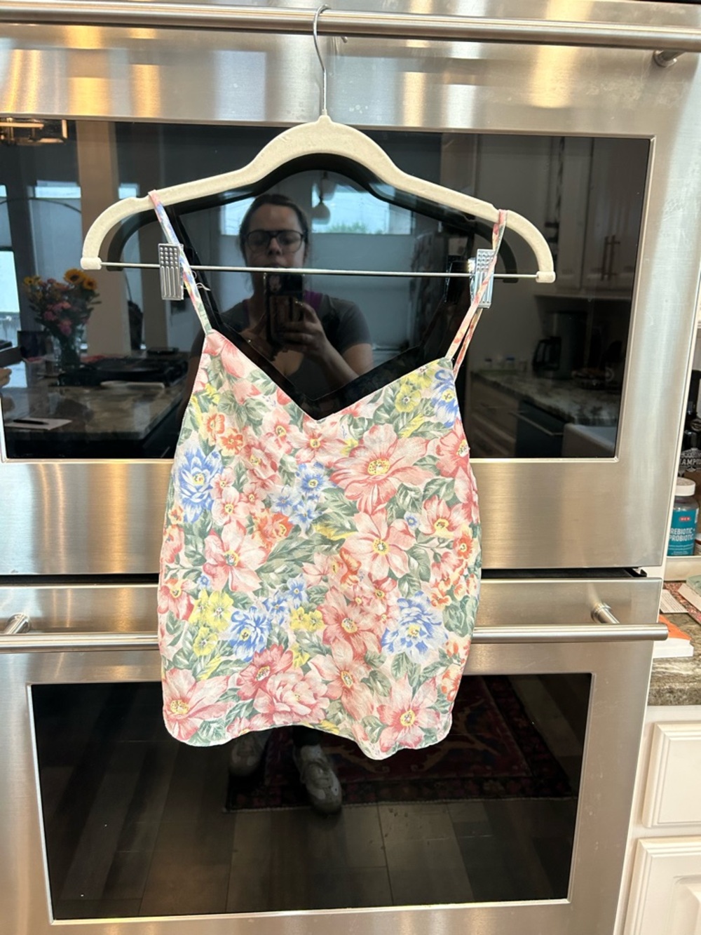 Vintage Victoria's Secret gold label Floral Print Camisole size P GUC